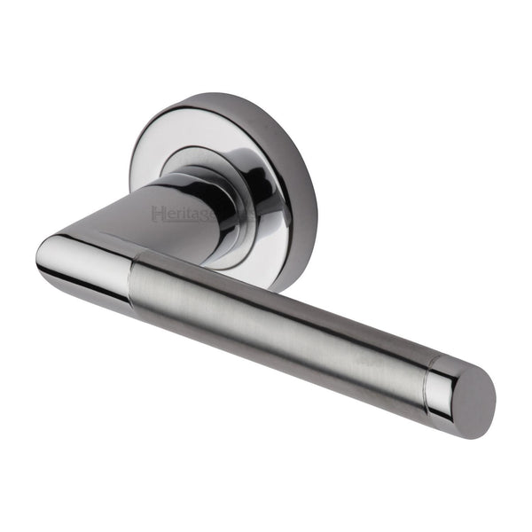 Ellipse Door Handle on Round Rose