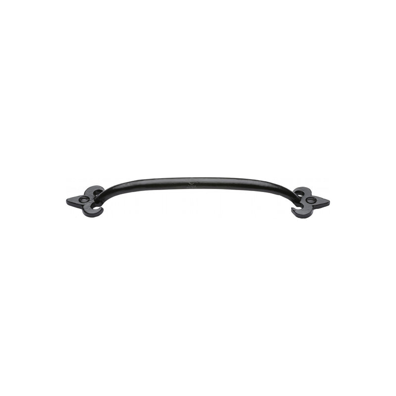 Matt Black Iron Fleur-de-lys Cabinet Pull Handle