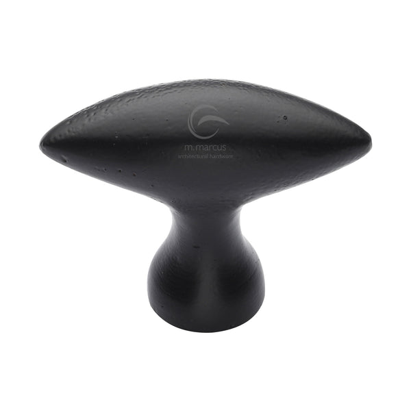 Matt Black Iron Elliptic Cabinet Knob