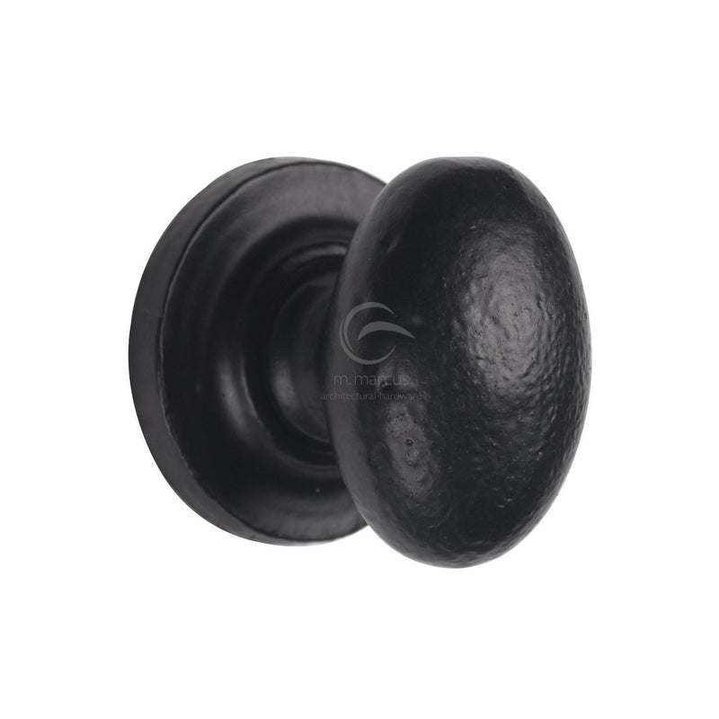 Matt Black Iron Cabinet Oval Knob