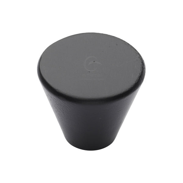 Matt Black Iron Round Cone Cabinet Knob