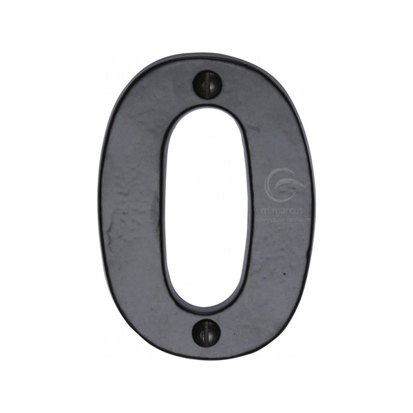 Black Iron Numeral 0