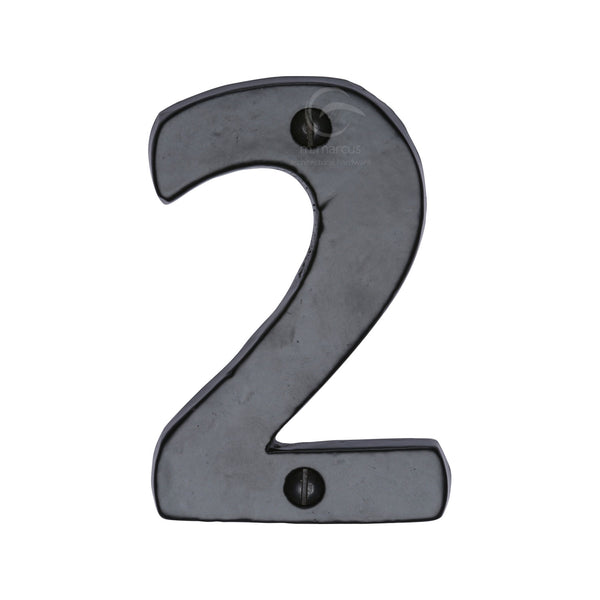 Black Iron Numeral 2