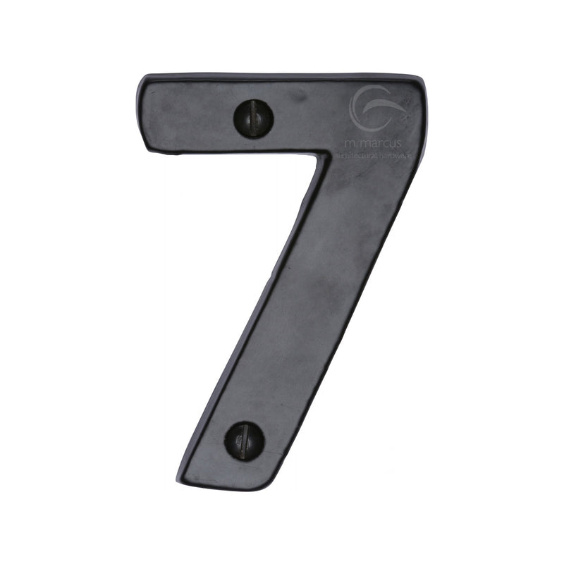 Black Iron Numeral 7