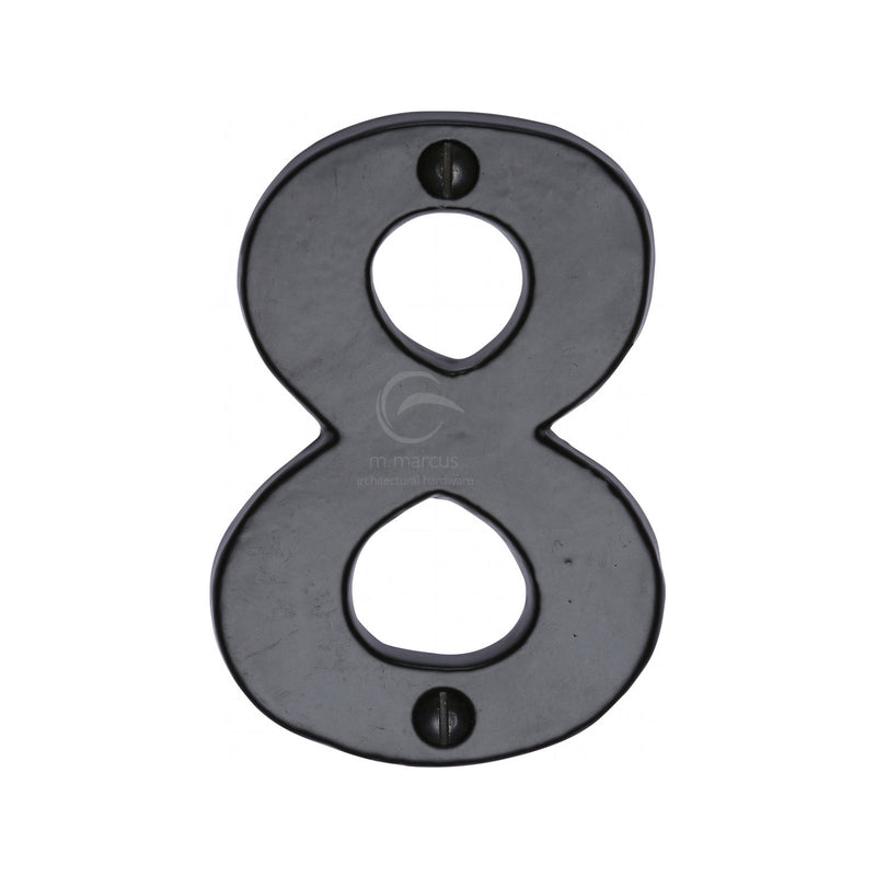 Black Iron Numeral 8