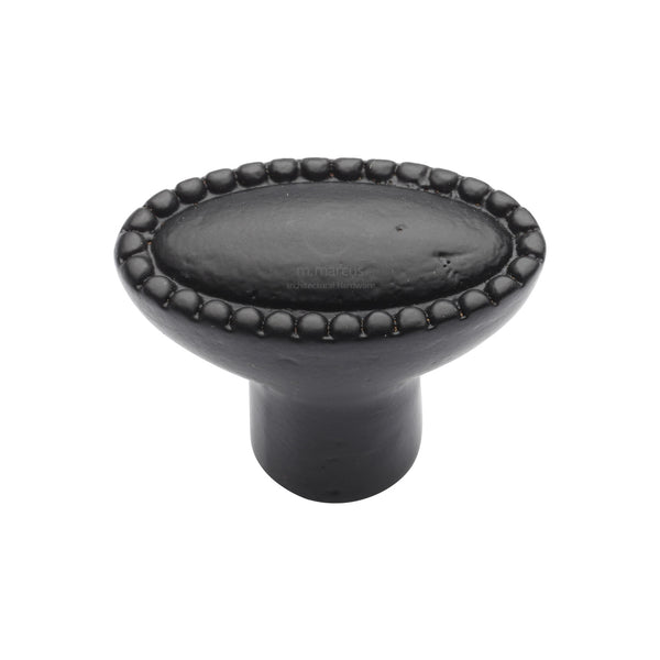 Matt Black Iron Opal Cabinet Knob