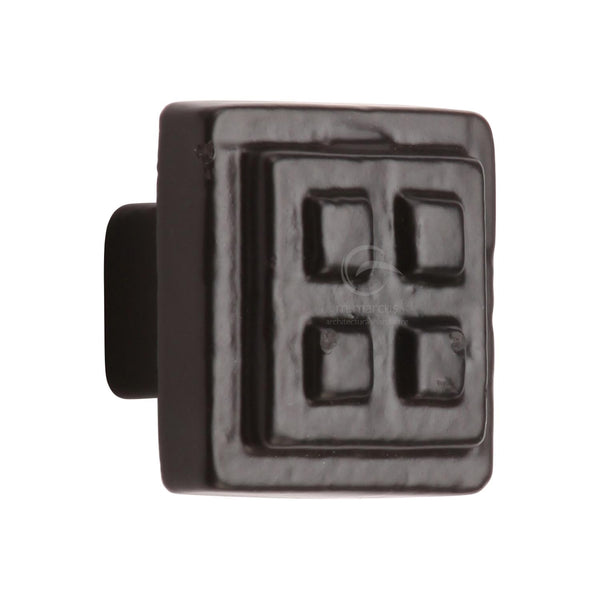 Matt Black Iron Square Craft Cabinet Knob