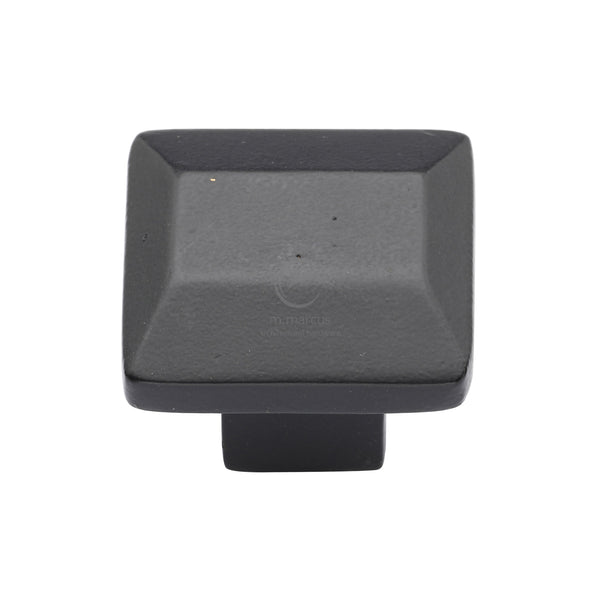 Matt Black Iron Trapezoid Cabinet Knob