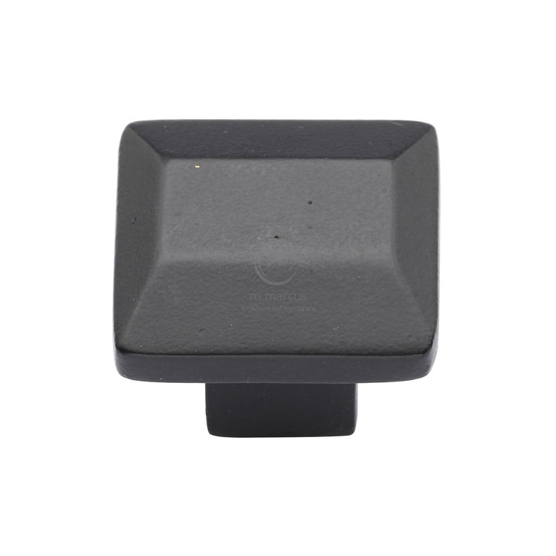 Matt Black Iron Trapezoid Cabinet Knob