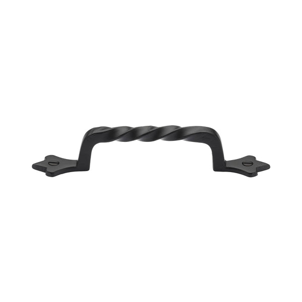 Matt Black Iron Twist Cabinet Pull Handle