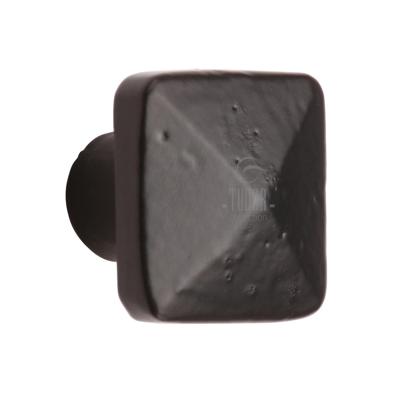 Matt Black Iron Pyramid Cabinet Knob