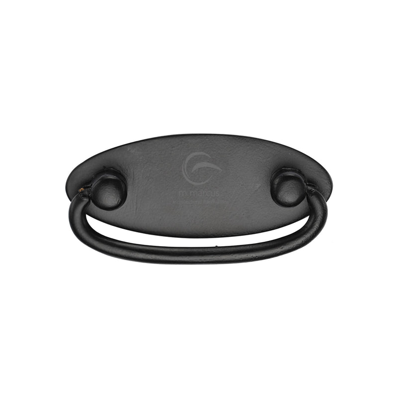 Matt Black Iron Oval Cabinet Drop Pull