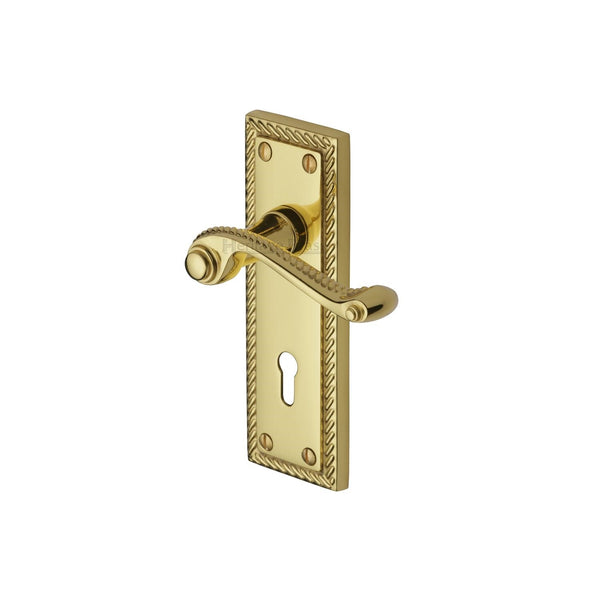 Heritage Brass Georgian Door Handle on Plate