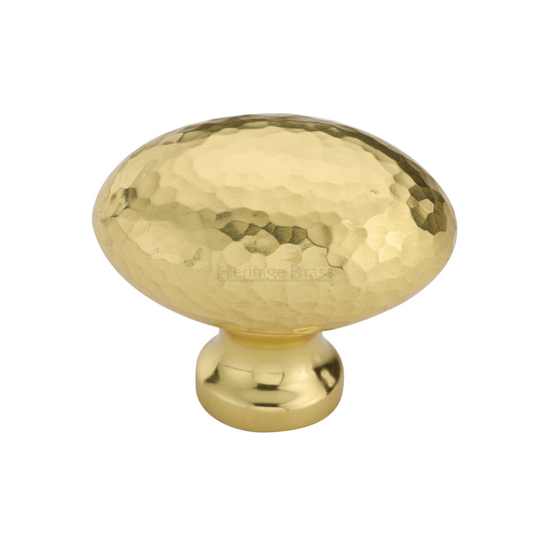 Victorian Oval Cabinet Knob Hammered Design