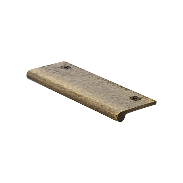 Edge Pull Cabinet Handle Hammered Design - 38mm Width