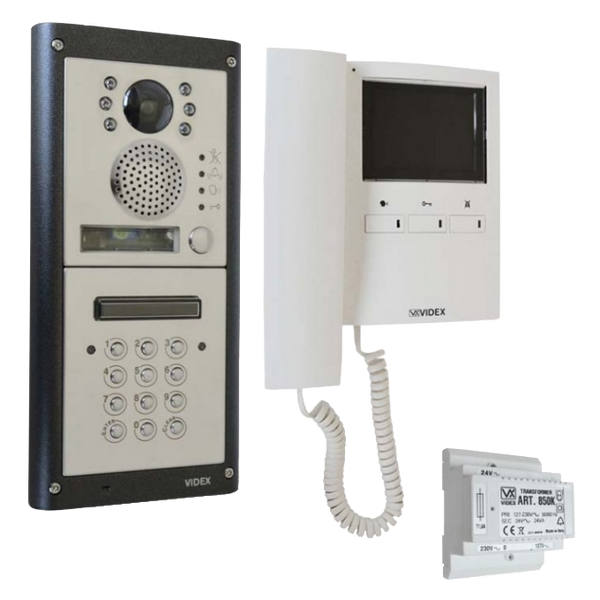 VIDEX 4K Video 1 Way Intercom Kit With Keypad