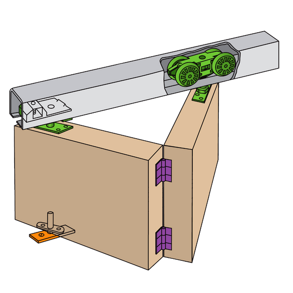 HENDERSON Husky Folding Track Sliding Door Gear