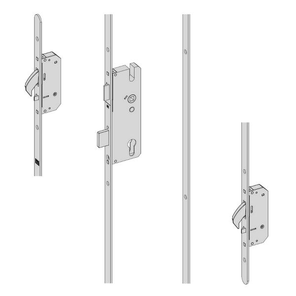 WINKHAUS AV2 Heritage Auto Locking Lever Operated Latch & Deadbolt 16mm Flat - 2 Hook