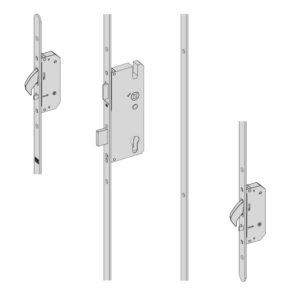 WINKHAUS AV2 Heritage Auto Locking Lever Operated Latch & Deadbolt 20mm Radius - 2 Hook