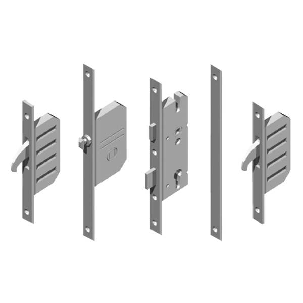 WINKHAUS AV2 EntryGuard Lever Operated Latch & Deadbolt 16mm Flat - 2 Hook