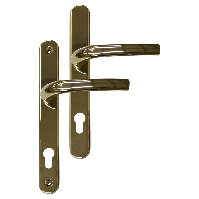 Greenteq Alpha 92 Lever/Lever UPVC Furniture - 250mm Backplate