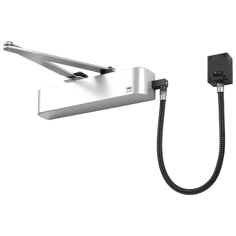 UNION CE4F-E Size 4 Electromagnetic Overhead Door Closer With Swing Free Or Hold Open Facility