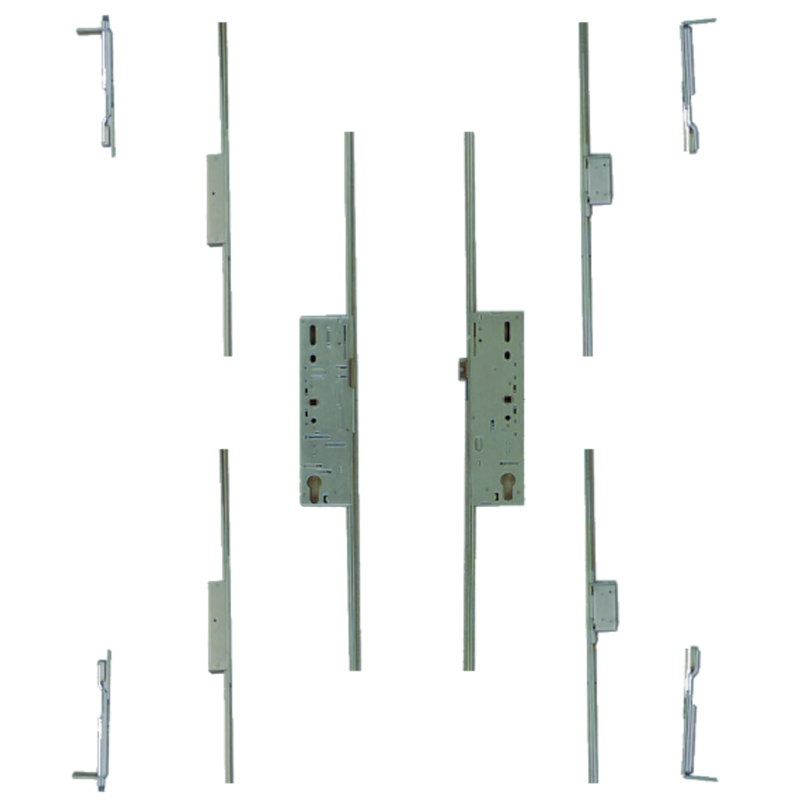 FULLEX Crimebeater Direct Fit Double Door Set 45/92 Latch & Deadbolt 2 Hook - Split Spindle