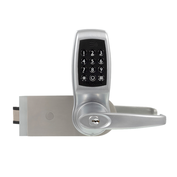 CODELOCKS CL4500 GD BS Smart Glass Door Lock Universal Non Handed Patch Lock