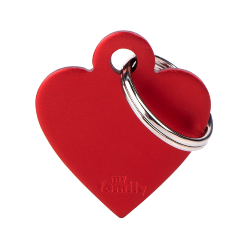 SILCA My Family Heart Shape ID Tag With Split Ring