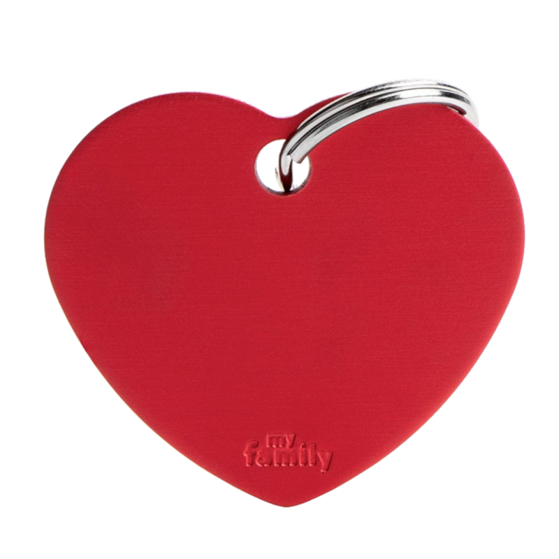 SILCA My Family Heart Shape ID Tag With Split Ring