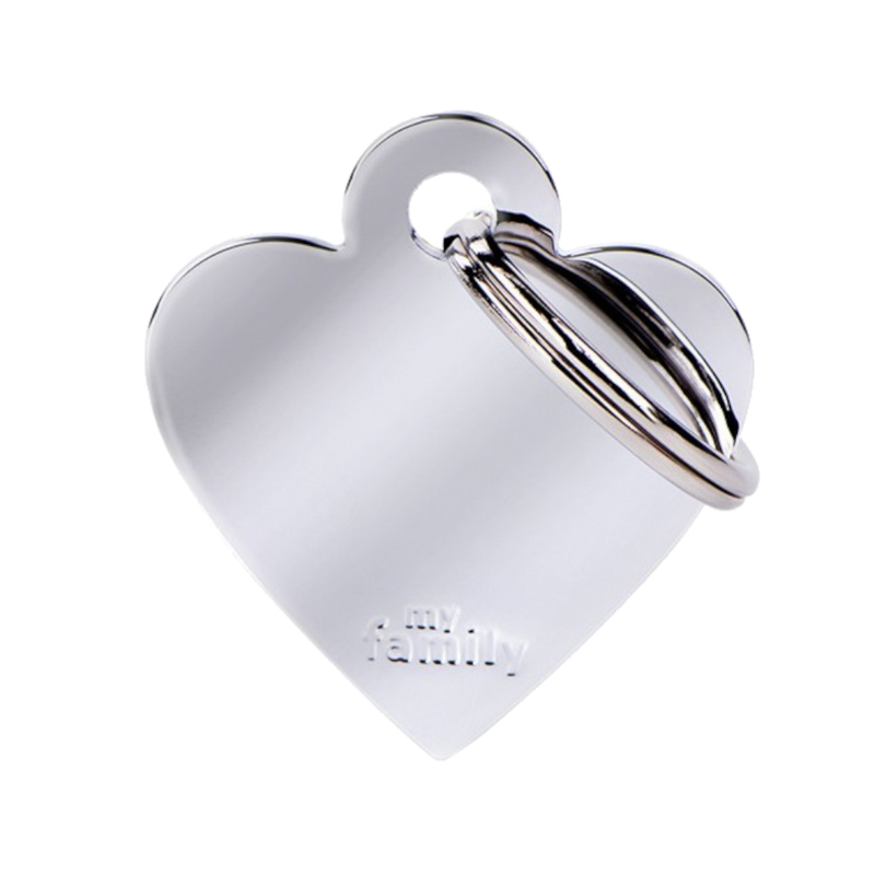 SILCA My Family Heart Shape ID Tag With Split Ring