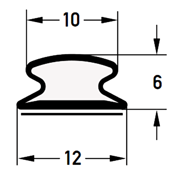 DEVENTER Self Adhesive Renovation Draught Strip S 9216 K