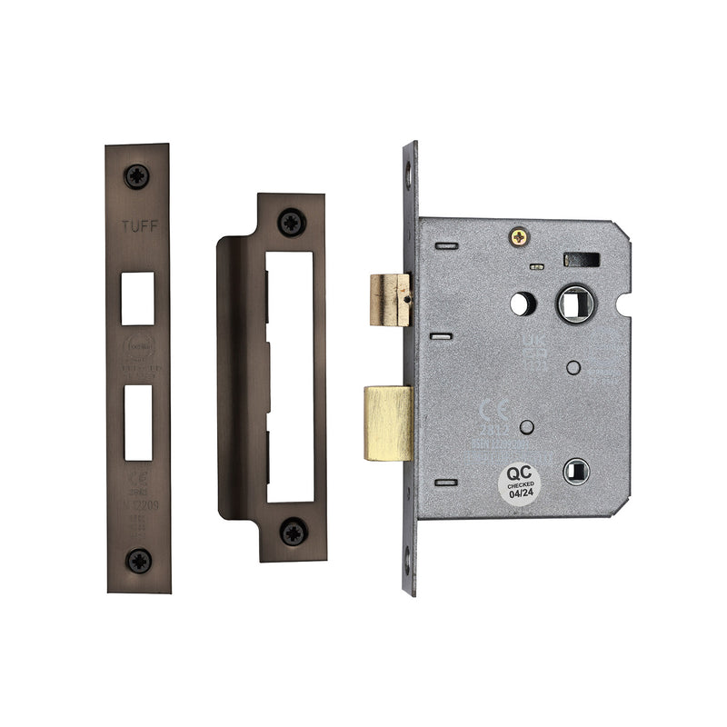 CE 3 Lever Bathroom Lock 3"