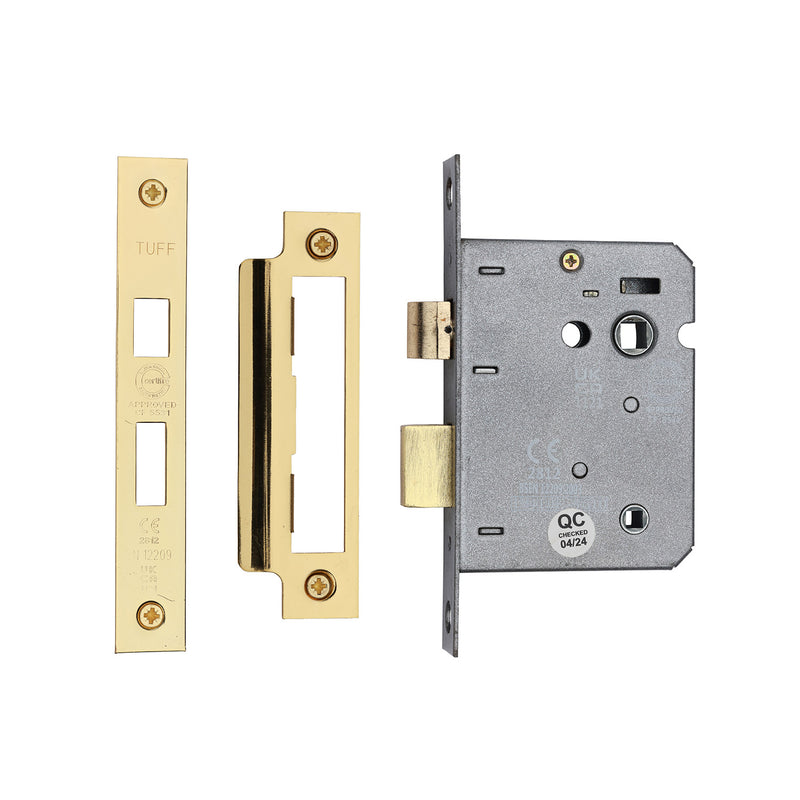 CE 3 Lever Bathroom Lock 3"