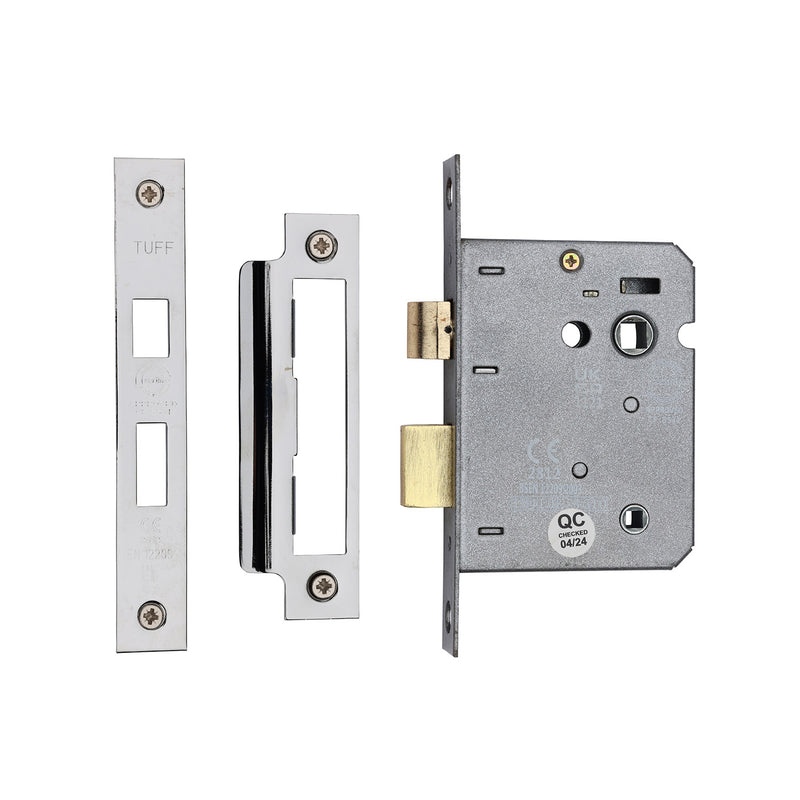 CE 3 Lever Bathroom Lock 3"