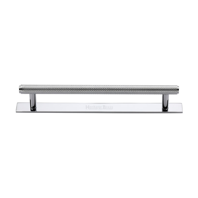 Knurled Cabinet Pull Handle with Plate