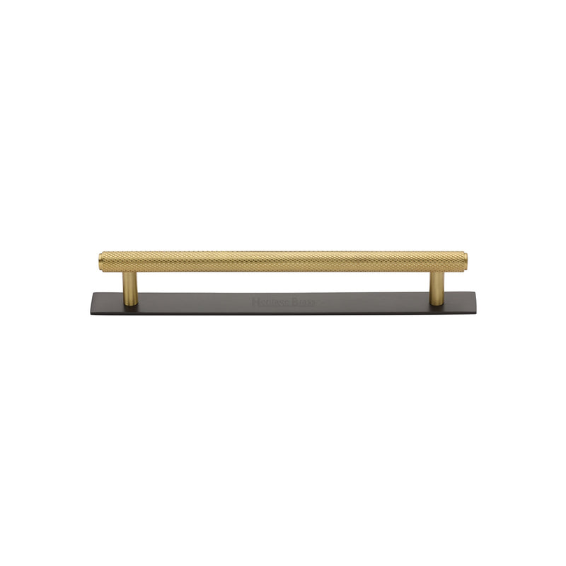 Knurled Cabinet Pull Handle with Plate