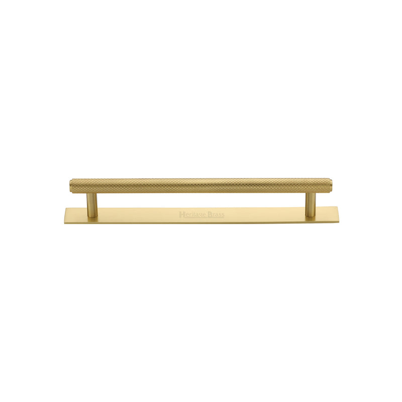 Knurled Cabinet Pull Handle with Plate