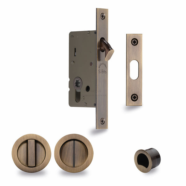 Sliding Lock with Round Privacy Turns