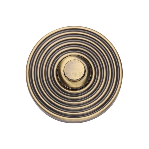 Heritage Brass Reeded Bell Push