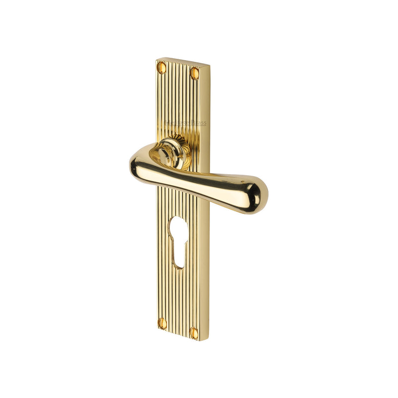 Charlbury Reeded Door Handle on Plate