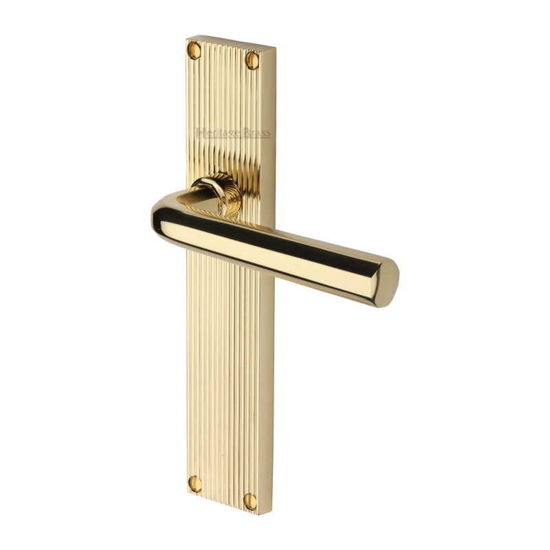 Octave Reeded Door Handle on Plate