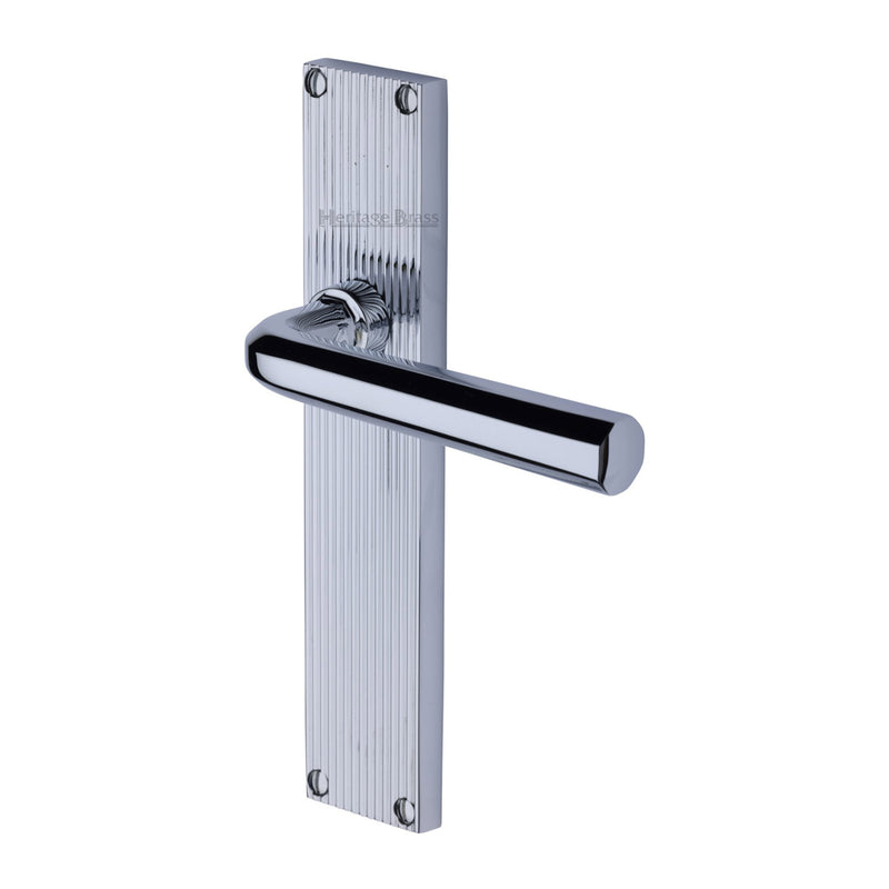 Octave Reeded Door Handle on Plate