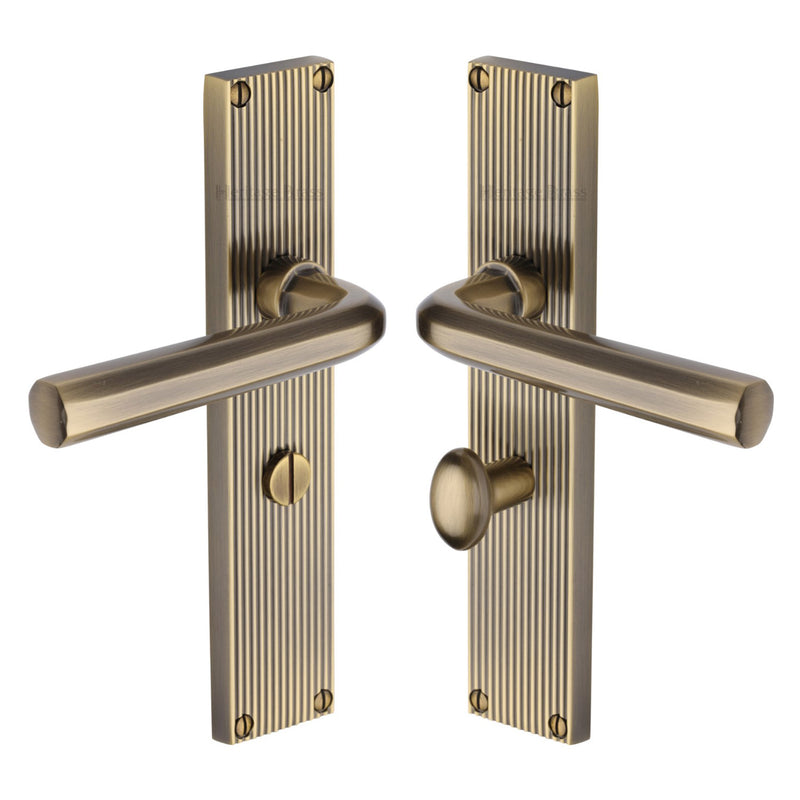 Octave Reeded Door Handle on Plate