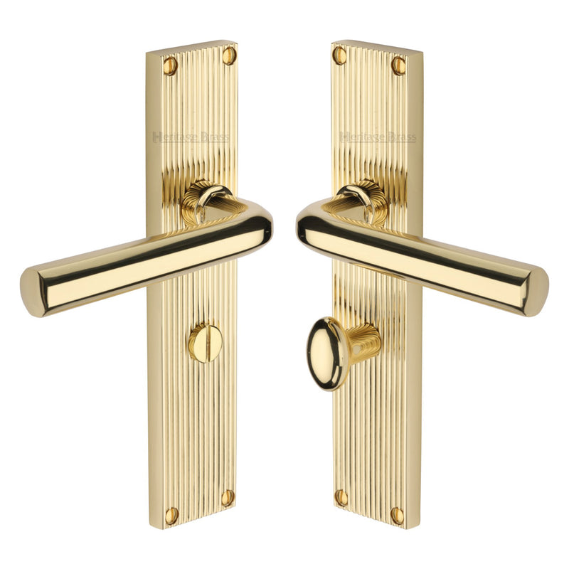 Octave Reeded Door Handle on Plate