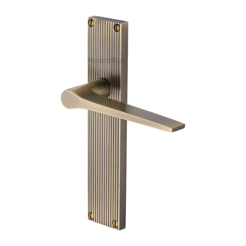 Gio Reeded Door Handle on Plate