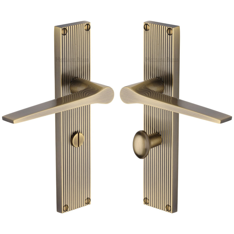 Gio Reeded Door Handle on Plate