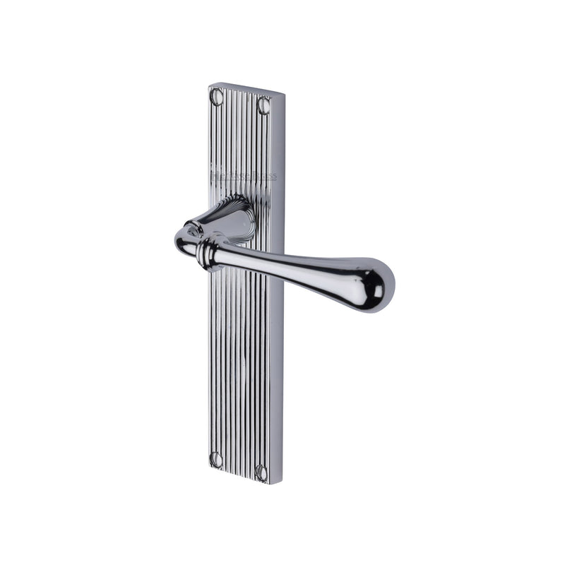 Roma Reeded Door Handle on Plate