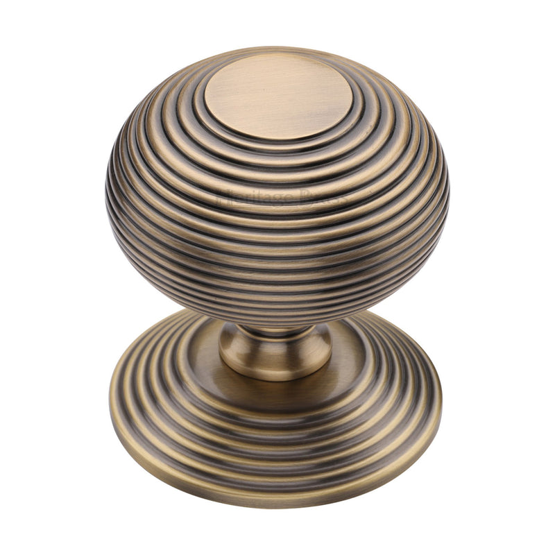 Heritage Brass Reeded Centre Door Knob