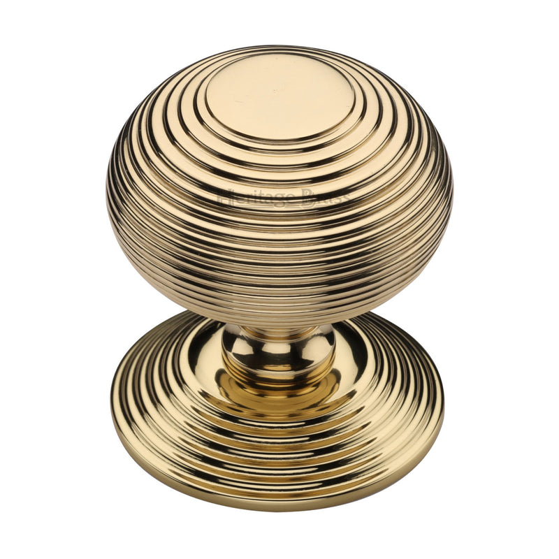 Heritage Brass Reeded Centre Door Knob